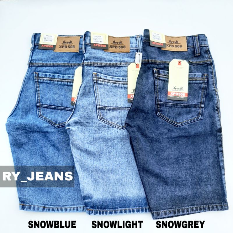 JEANS PENDEK SOBEK PRIA CELANA JEANS SNOW SOBEK PRIA STREET