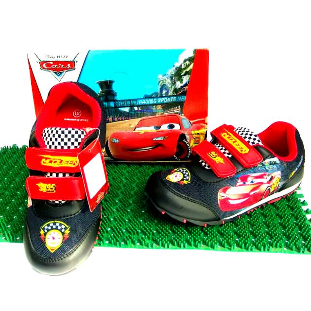 SEPATU SEKOLAH ANAK RACING CARS PISTON SEPATU SEKOLAH ANAK CARS TERBARU DISNEY