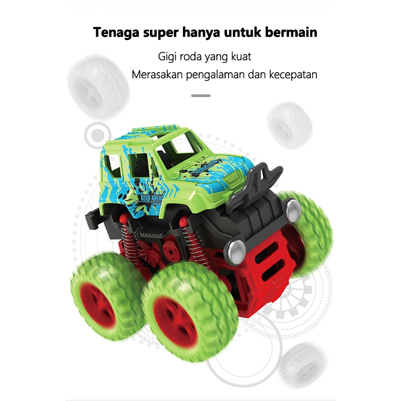 HIPPO LAND MOMMYCARE Monster Zap Mainan Mobil Jip anak Off Road 4 Drive Inertial Bigfoot 360 derajat 203