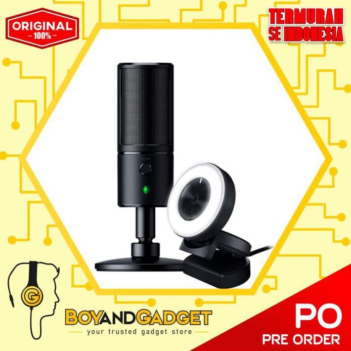 RAZER SEIREN X USB STREAMING MICROPHONE AND RAZER KIYO STREAMING WEBCA