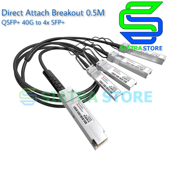 Direct Attach Breakout QSFP+ 40G to 4x SFP+ 10G 0.5M| QSFP+ 40G DAC