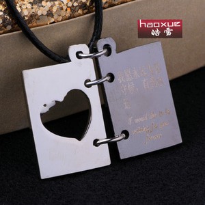 Kalung Book of Love korean stainless