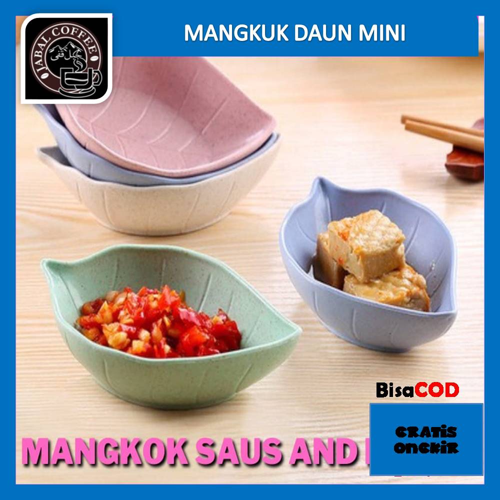 Mangkuk Daun Mini Sambal Dan Kecap Impor / Mangkok Jerami Bentuk Daun Mini 017