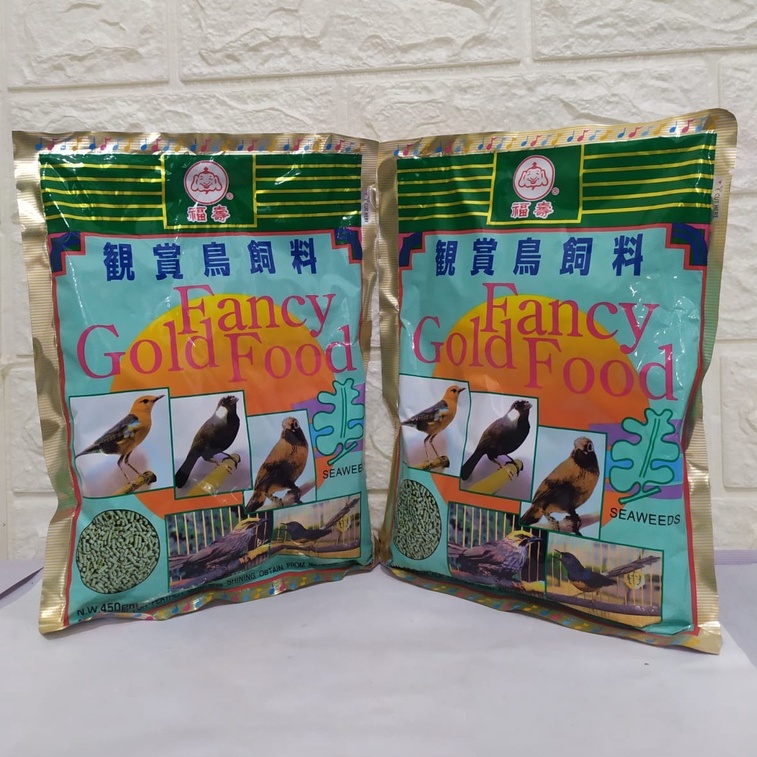 Fancy Gold Food rumput laut 450gram voer pakan burung murai batu anis kacer cendet
