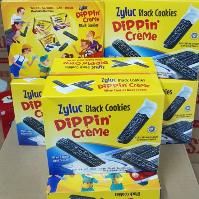 Zyluc dippin creme. Biskuit colek saus coklat