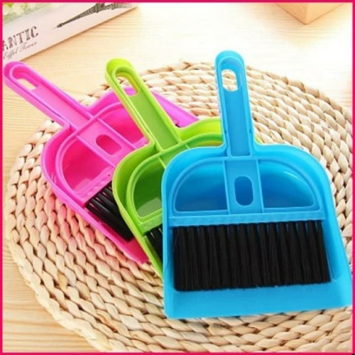 Sapu Pengi Set - Sapu Mini Dan Pengki Mini 2in1 / Dustpan Sapu Mini Mobil / Sapu Serbaguna Duspan