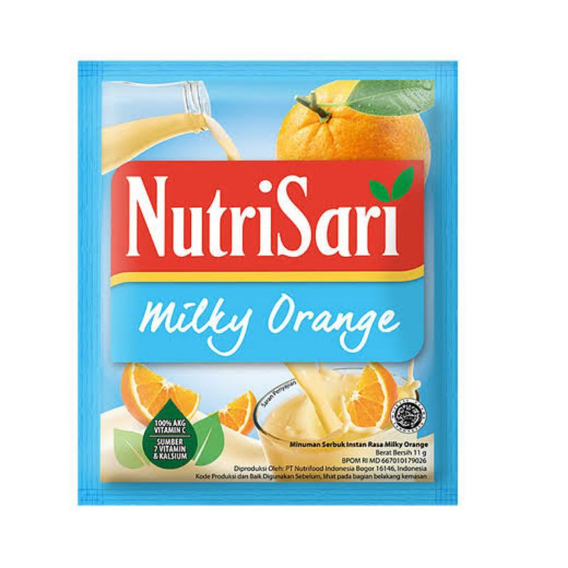 

NUTRISARI RENCENG MILKY ORANGE 10PCS X 11GRAM