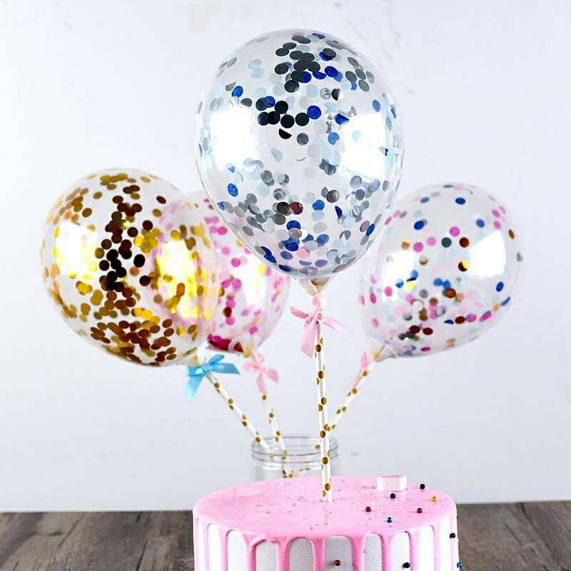 Balon Latex Transparan isi Confetti / Latex Transparant / Balon Confetti / Dekorasi Ulang Tahun / Pernikahan