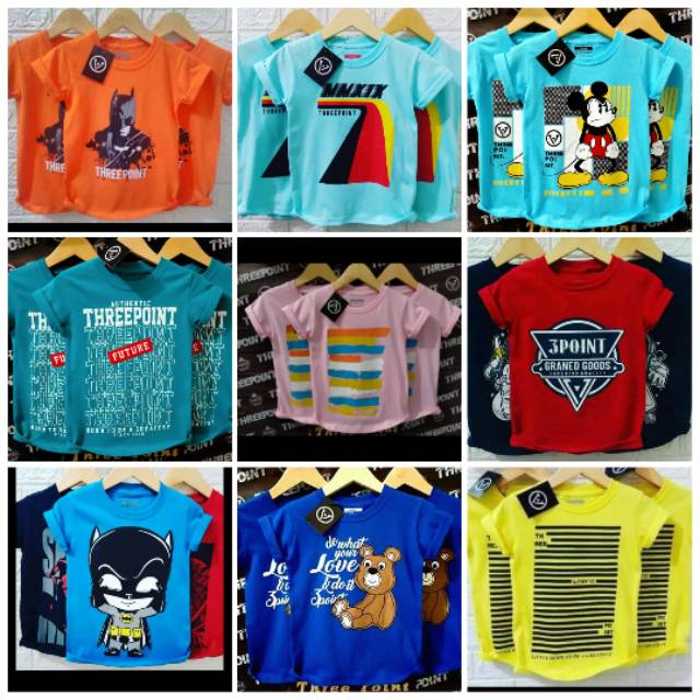  KAOS  ANAK  BAJU ANAk  KAOS  THREE  POINT  1 8 thun Shopee 