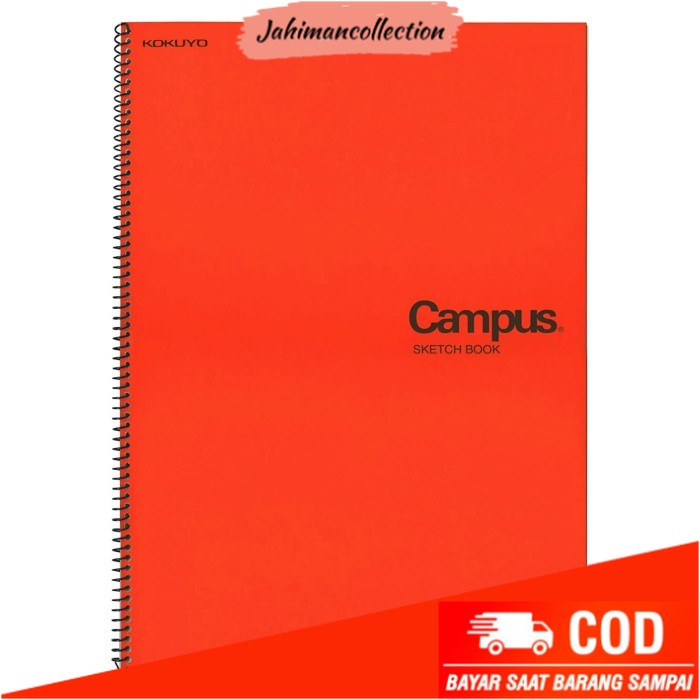

✨ BISA COD ✨ Sketchbook (umum / untuk penggunaan akademis) / Orange cover B4 vertik