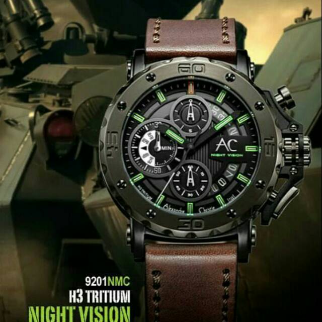 Jam tangan Alexandre Christie AC 9201 night vision original