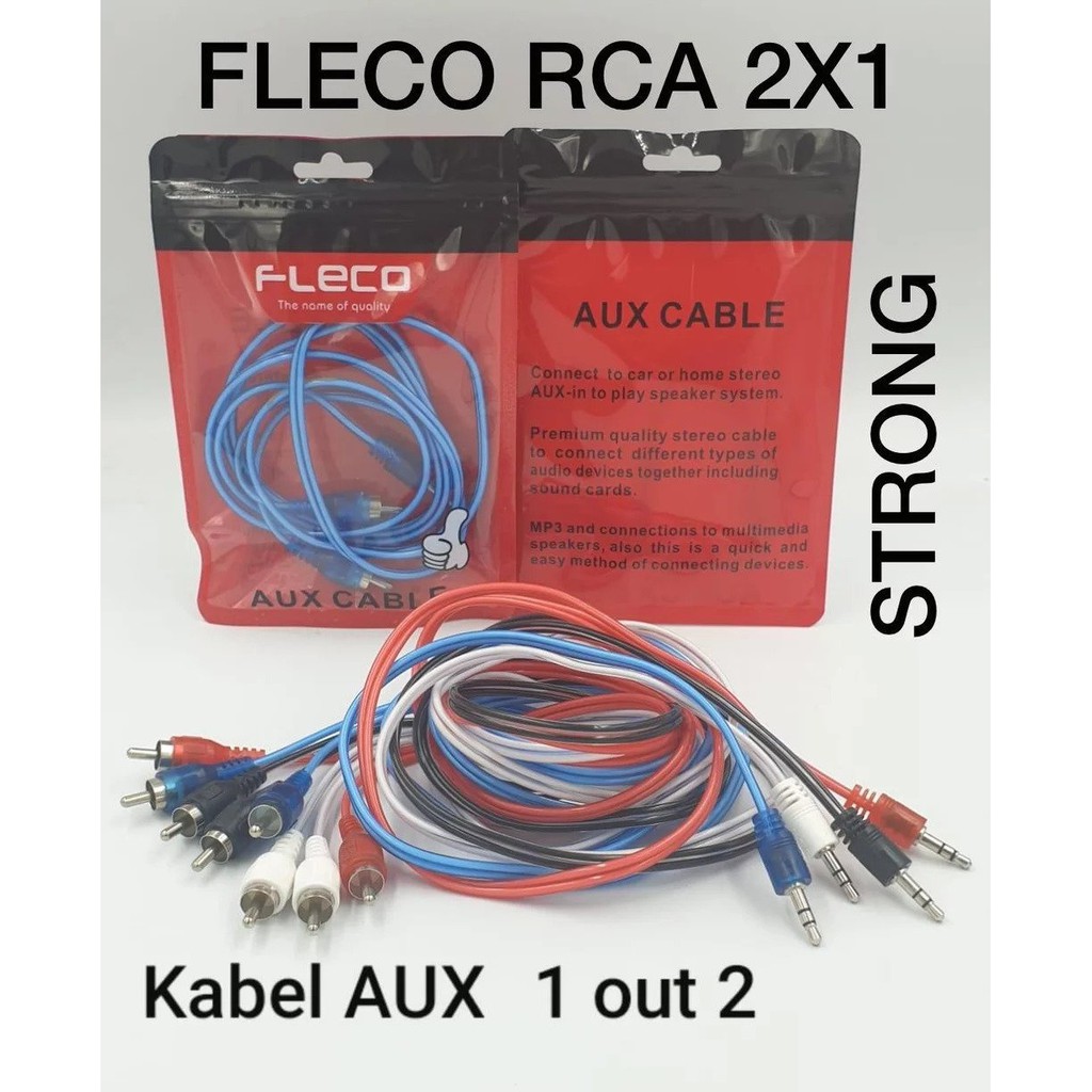 KABEL AUX FLECO RCA 2x1 STRONG ORIGINAL