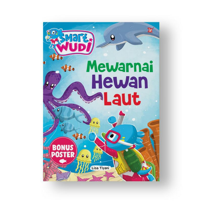 Smart Wudi Mewarnai Hewan Laut. Bonus poster