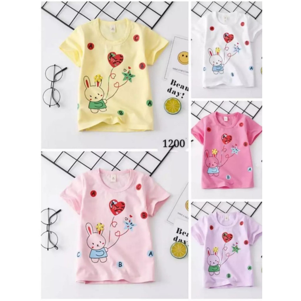 Paket 3 pcs/ Paket Hemat 3 pcs/KAOS ANAK TANGAN PENDEK IMPORT 6 BULAN-5 TAHUN/KAOS ATASAN ANAK #cod