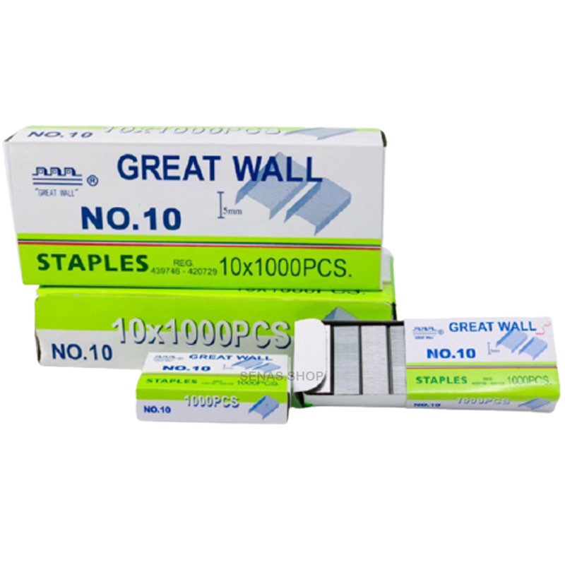 

Isi Staples No 10 (Kecil) Ecer | Isi Staples | Isi Stapler | Jepretan Kecil Great Wall No.10