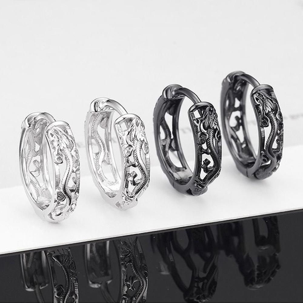 Needway Hoop Earrings Temperamen Baru Wanita Pria Jalan Hip Hop Naga