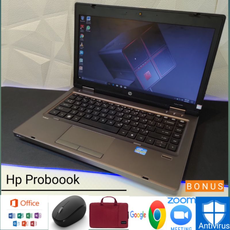 Laptop HP 6470B Core i5 Dual vga Radeon grafis Cpu 2,5Ghz Ram 8GB HDD 1TB/512Gb SSD  -  windows 10