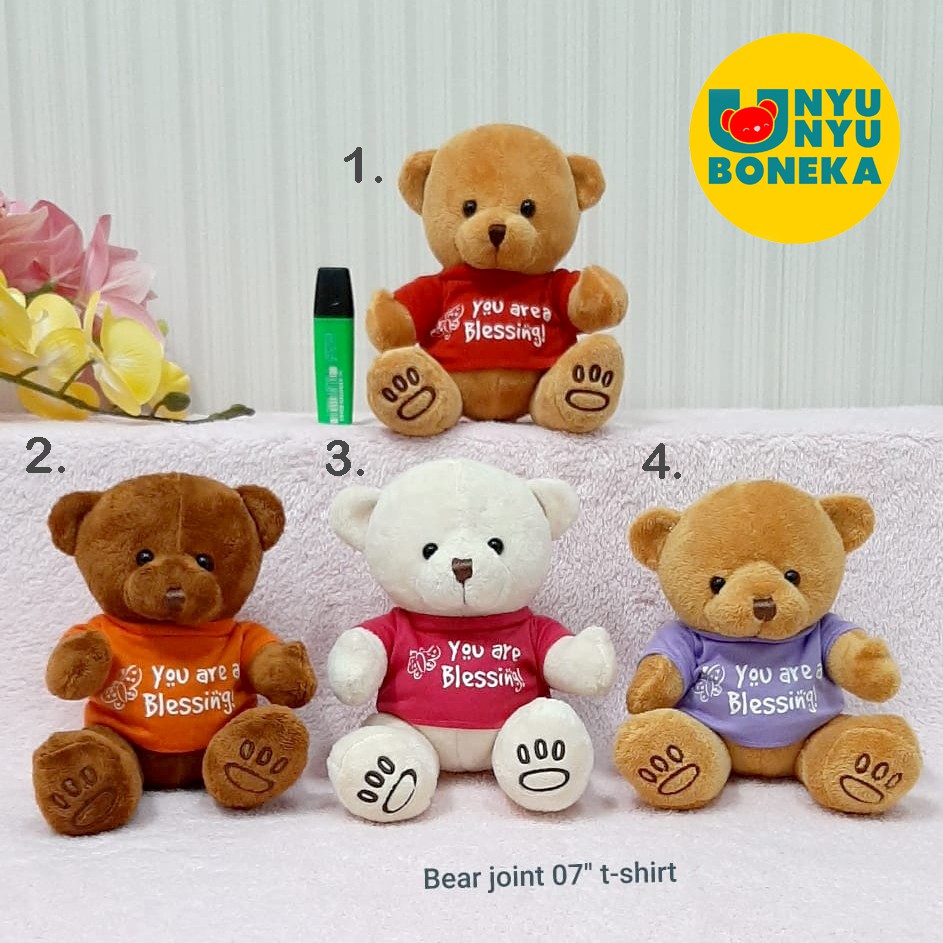 Bear joint 7'' t-shirt 23CM sovenir kado ultah