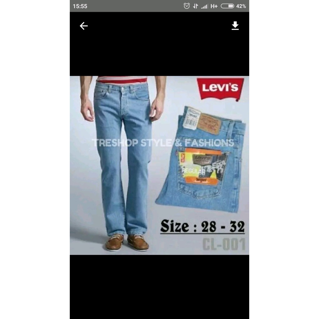 TERBARU  CELANA STANDAR JUMBO SIZE 40 41 42 43 44 LEVIS PRIA STANDAR JEANS JUMBO SIZE  EXCLUSIVE