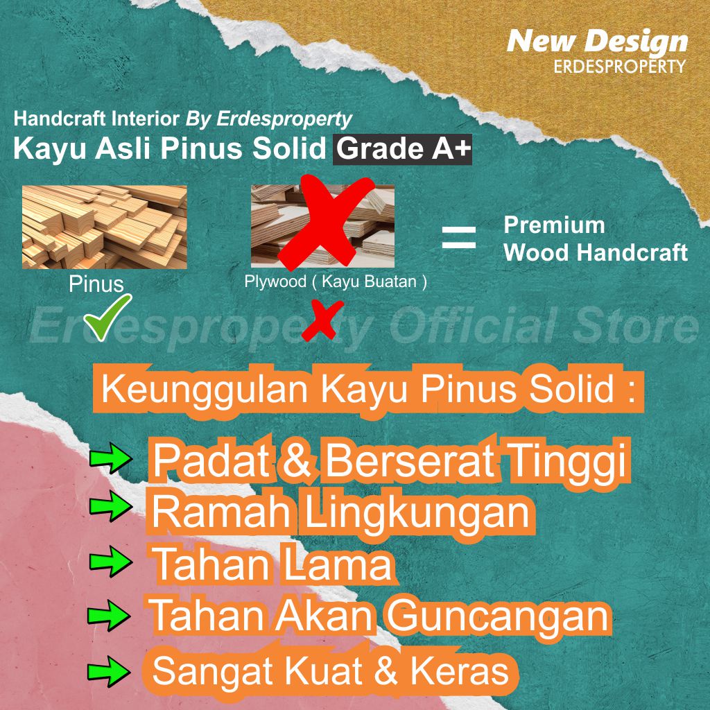 [COD] Rak Dinding Buku EXTRA LUAS Ambalan Kayu Asli Original Dekorasi Dapur Tempat Bumbu Hiasan Dinding Kamar