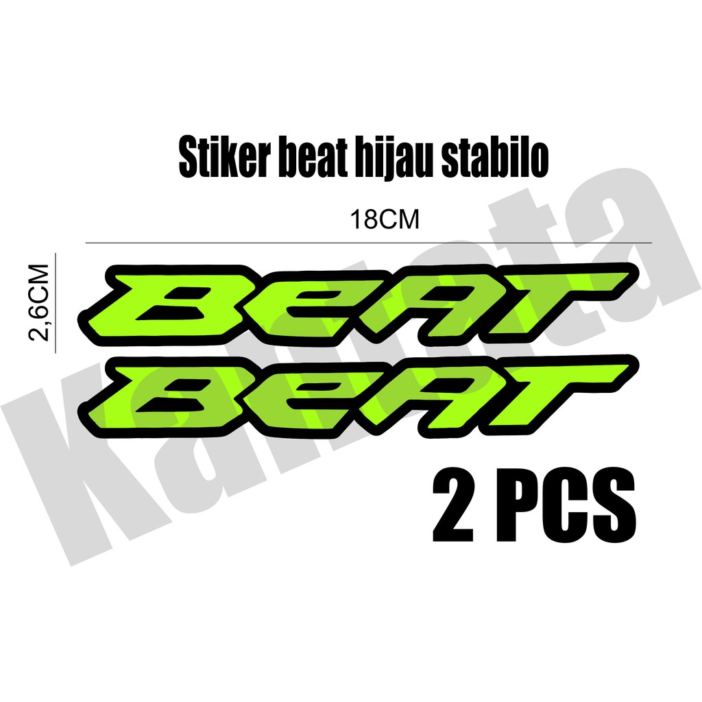 

cutting stiker beat hijau stabilo isi 2 pcs