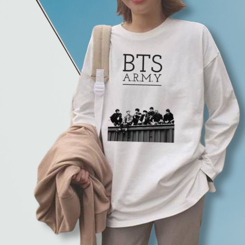 Kaos Cewek  BTS Army Lengan Panjang