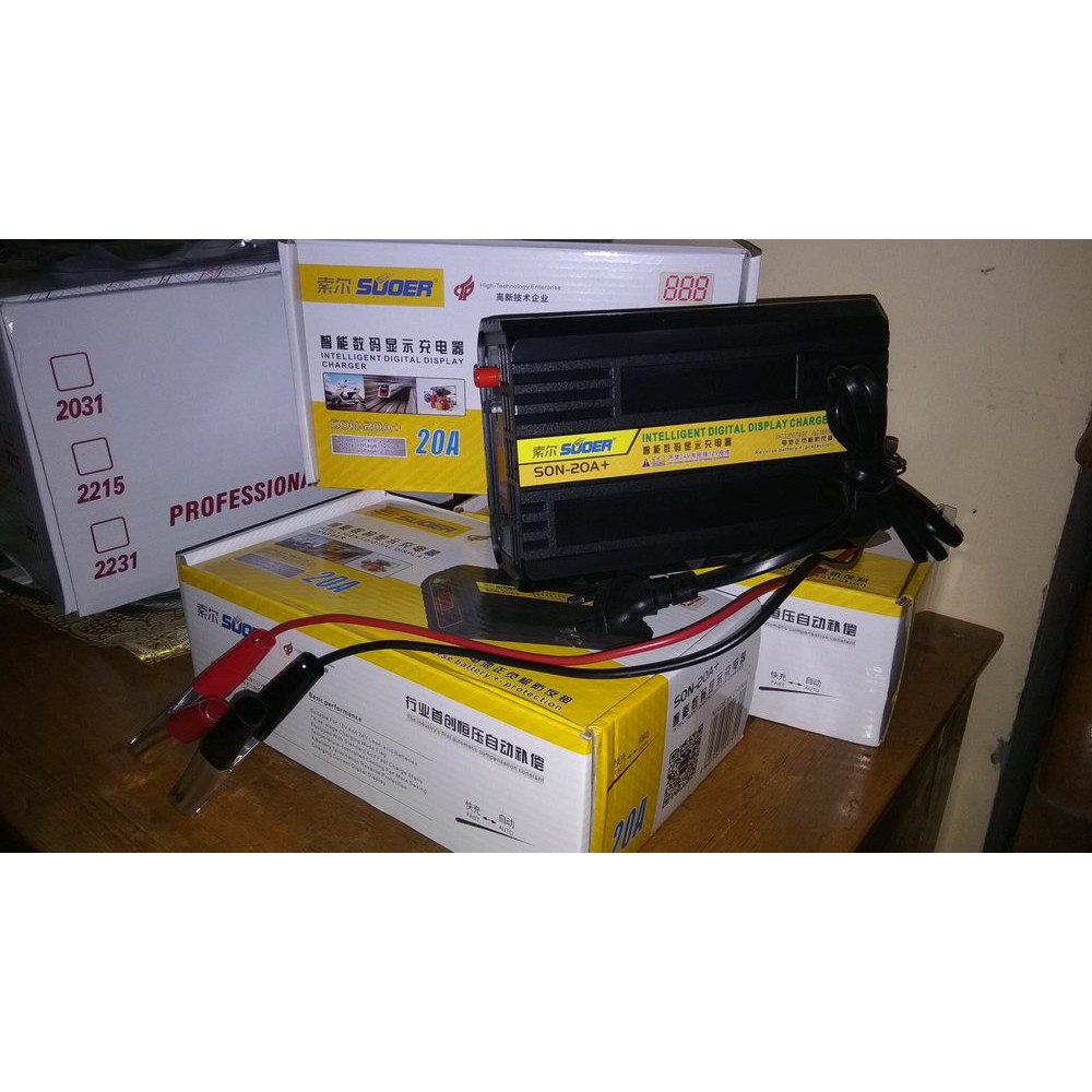 Charger accu cas aki SOUER 20 Ampere otomatis mobil  klo2975