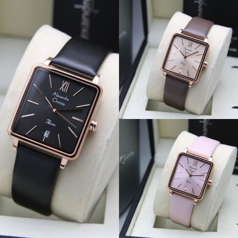 JAM TANGAN WANITA ALEXANDRE CHRISTIE AC 2878 LEATHER ORIGINAL GARANSI RESMI 1 TAHUN