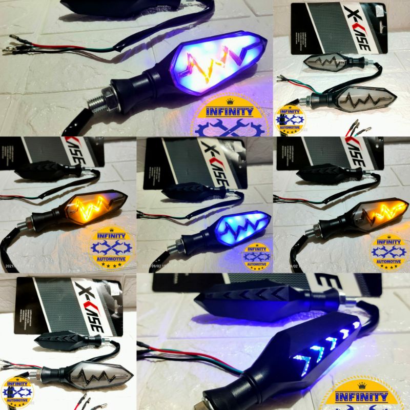 Lampu Sein Lancip Assy Led Detak Jantung Universal Sen Lancip running Vixion Byson CRF KLX