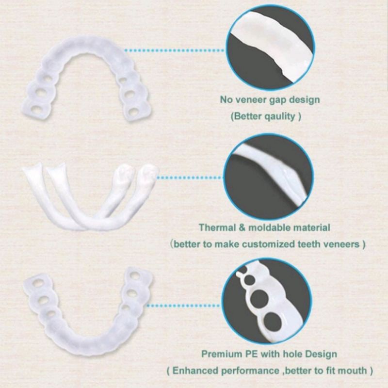 Snap On Smile Authentic 100% Original/ Gigi Palsu 1 Set Sepasang Atas Bawah