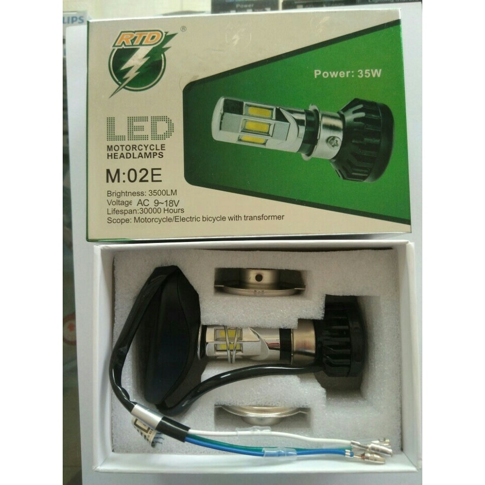 Lampu Headlamp 6 Sisi LED RTD LED Utama Motor 6 Mata Lampu RTD M02E LED Universal