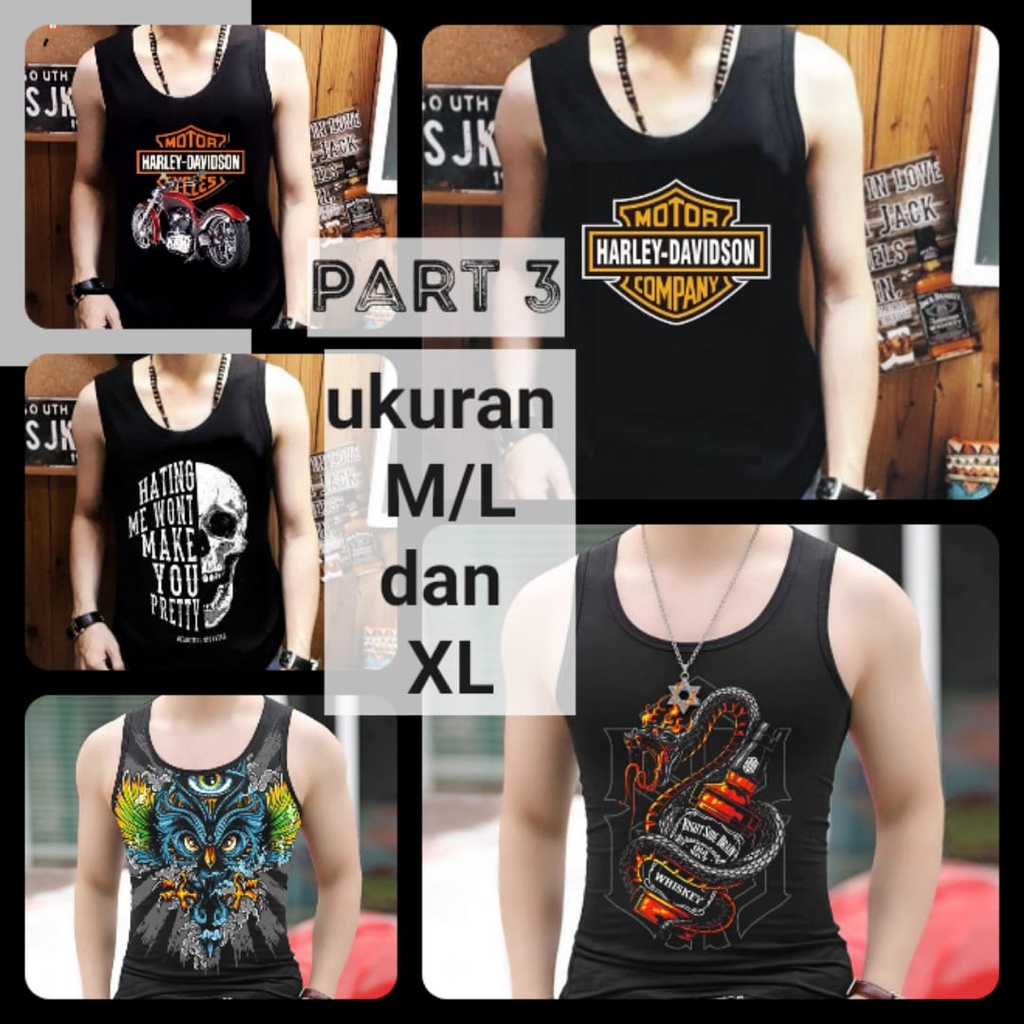 BISA COD/ singlet motif part 3 / kaos dalam pria / kaos dalam terbaru /kaos dalam termurah/pakaian dalam-mukzhop