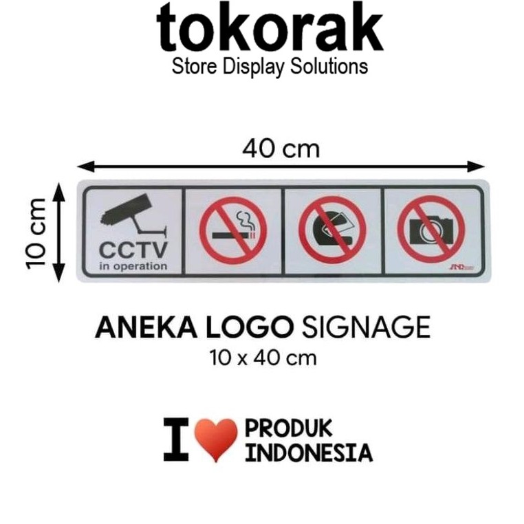 SIGNAGE ANEKA LOGO 40X10CM SIMBOL SIGN PERINGATAN NO LITTERING