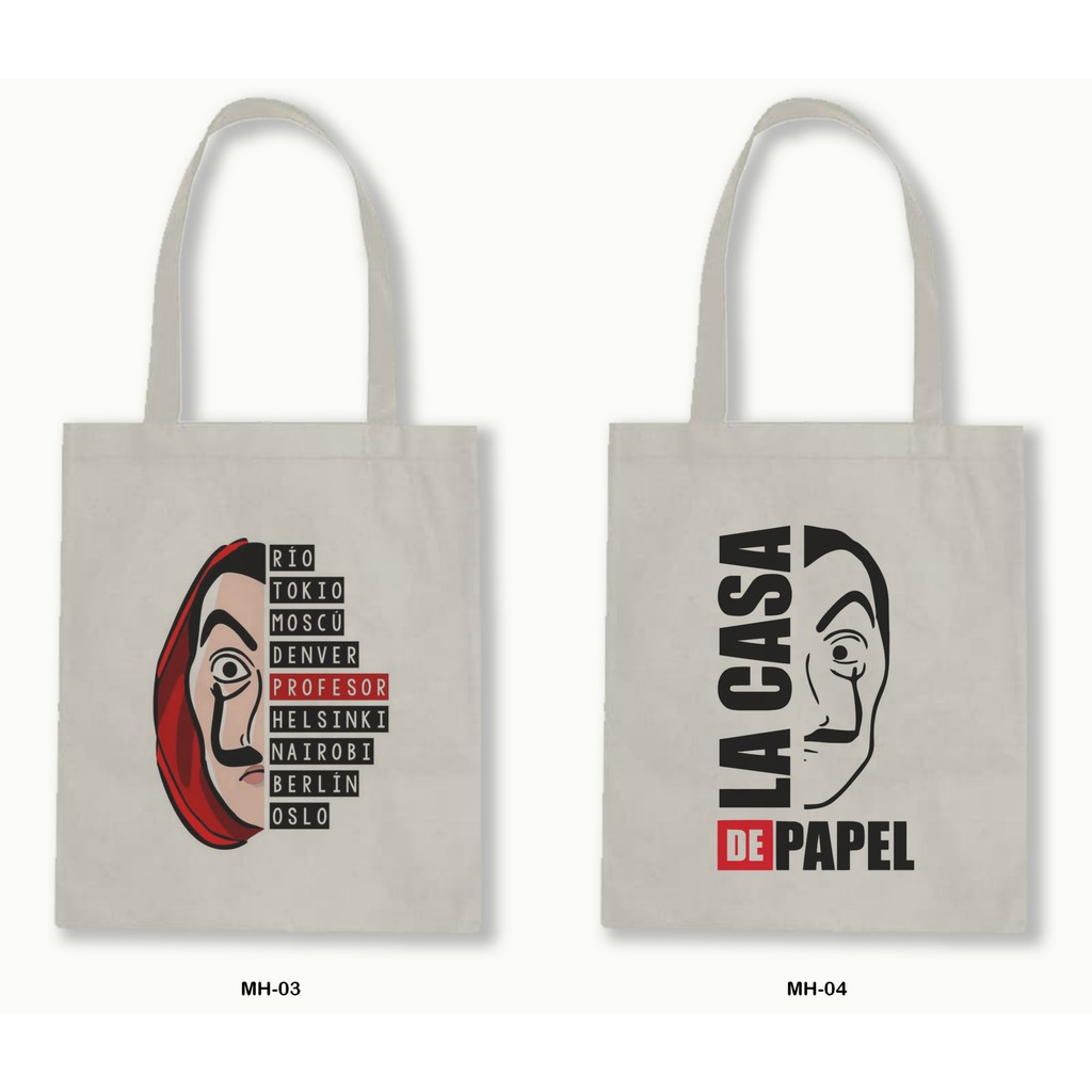 TOTE BAG BLACU 30X40-MONEY HEIST-01