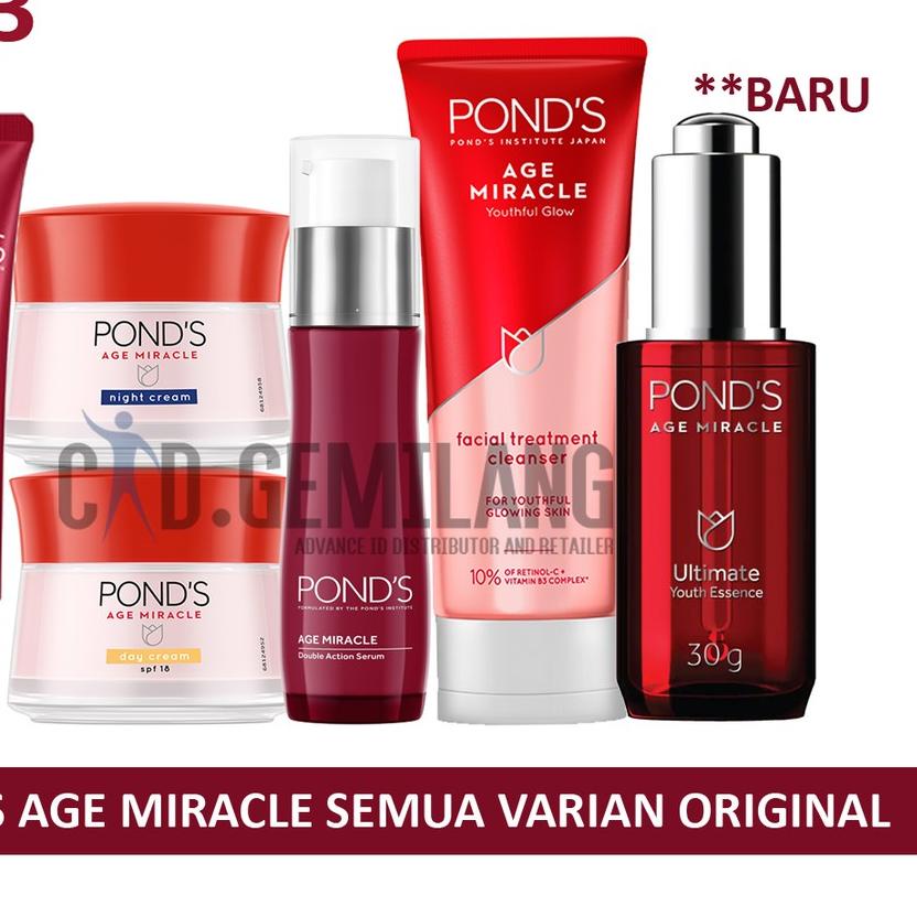 ♥ PONDS AGE MIRACLE DAY NIGHT CREAM 50GRAM POND'S 50G ESSENCE WHIP SERUM FOAM EYE CREAM PONDS ♧