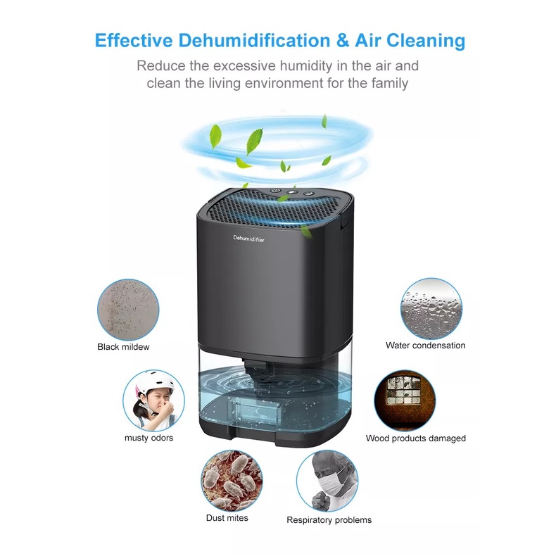 Dehumidifier Air Dryer 35W 1000ml Mini Purifier High Quality