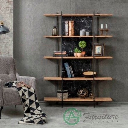 Rak Buku Minimalis Terbaru Loft Rangka Besi
