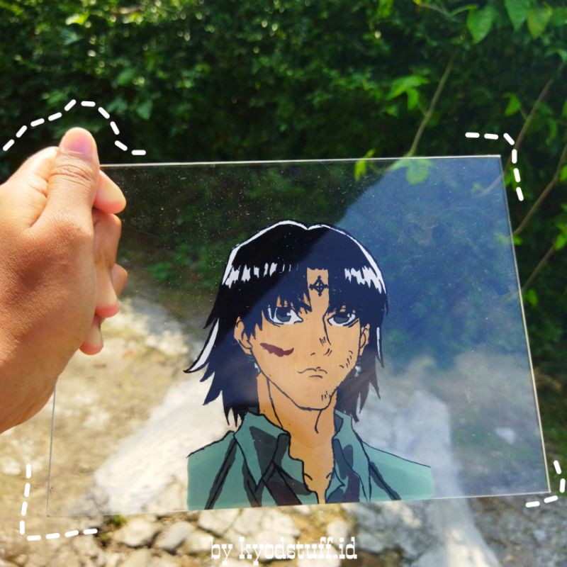 

CUSTOM GLASS PAINTING ANIME/ GLASS PAINTING LEVI GLASS PAINTING CHROLLO