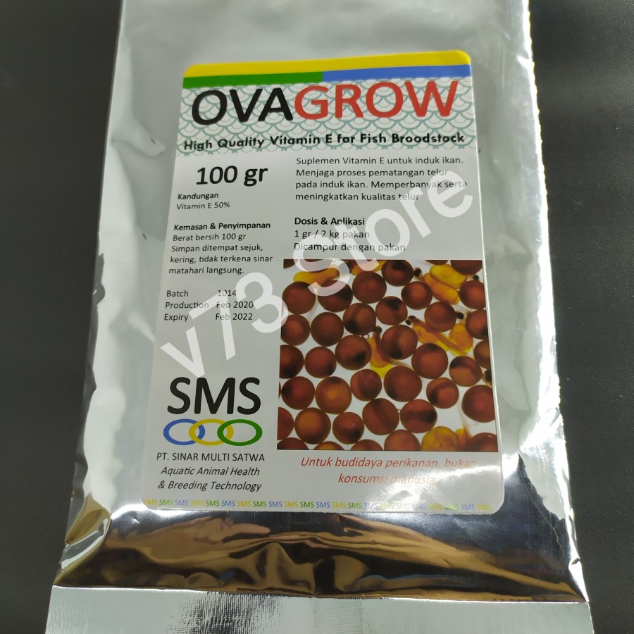 OVAGROW / OVA GROW 100 GRAM / ORIGINAL VITAMIN E UNTUK INDUKAN IKAN