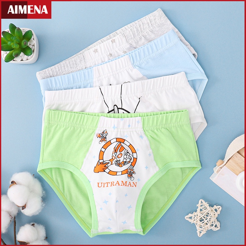 3PCS Anak Celana Dalam Anak Laki-laki Katun Lembut Bayi Fashion Superman Kartun CD