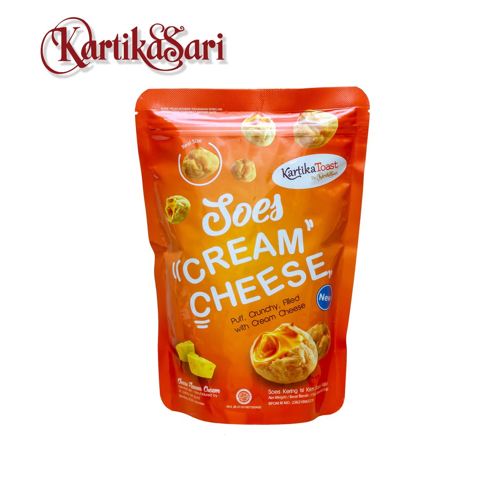 

Soes Cream Cheese Kartika Sari Oleh-Oleh Bandung / Soes Kering Enak Renyah Snack Keju Asin Enak 118g