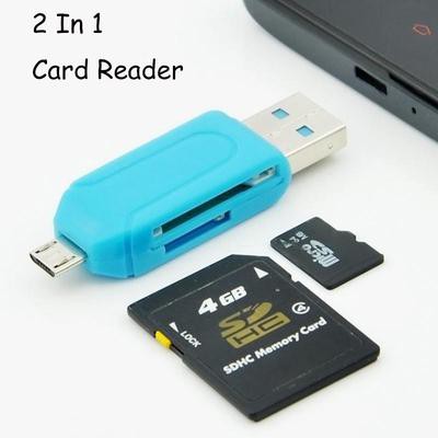 Card Reader 2 Slot OTG Dual USB 2.0 Micro MMC SD Dan MicroSD Type C Tipe C Type-C