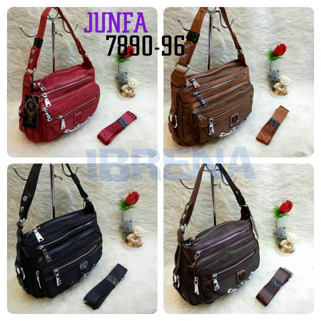  Tas  wanita junfa  kanvas 7890 96 kanvas premium Shopee  