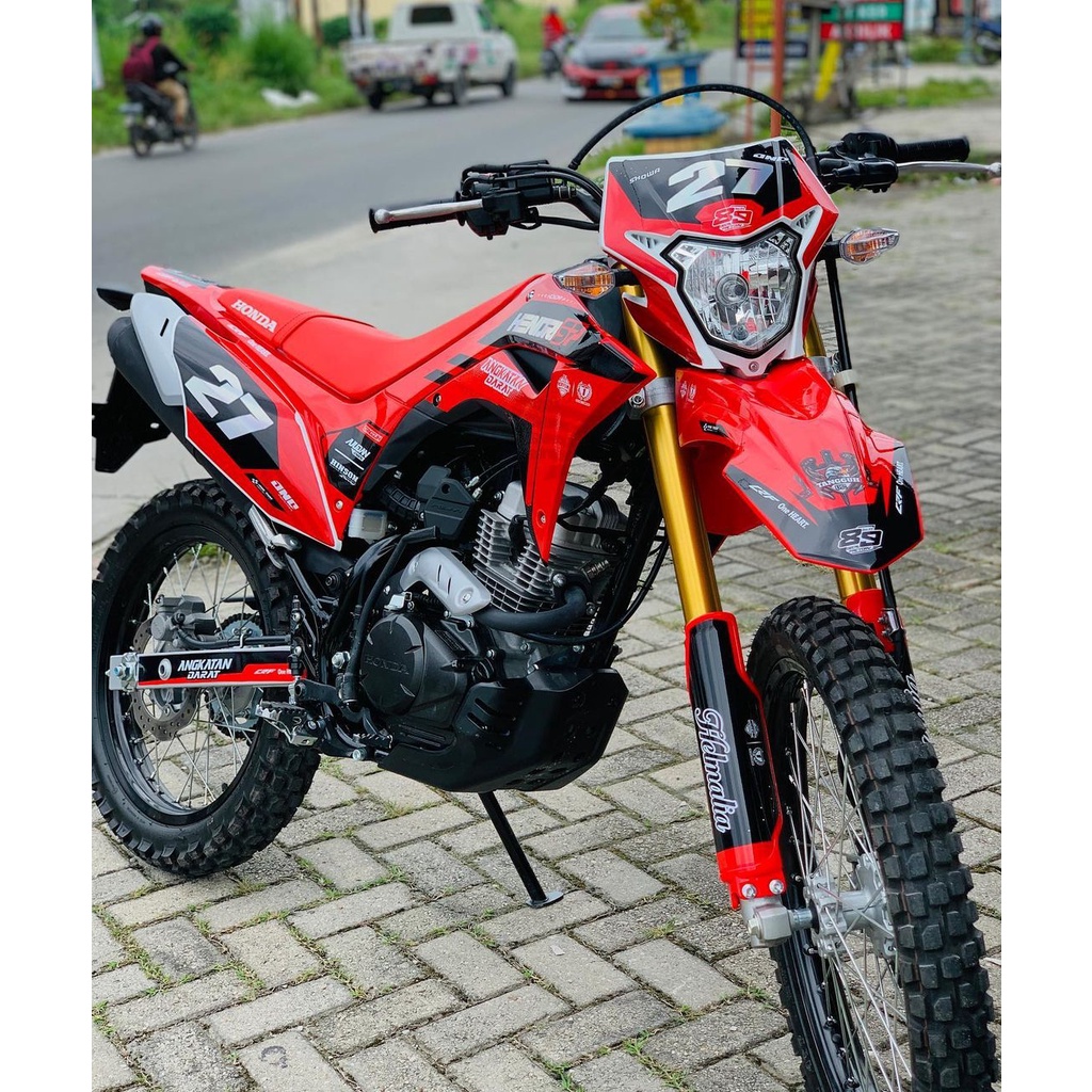 Decal Crf 150 L Merah Custom Nama Nomor Warna