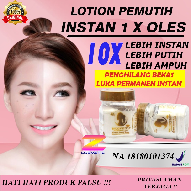 Bibit Collagen SH Cosmetic Original Bpom Lotion Pemutih Badan Permanen 100ml Ampuh