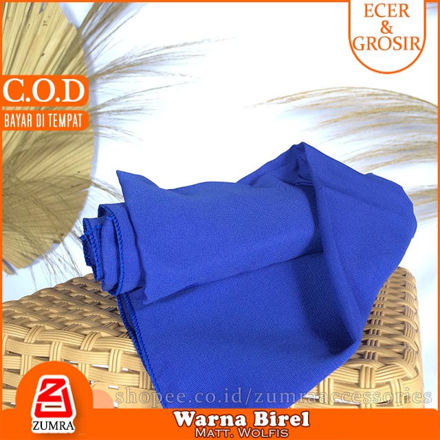 Pashmina Wolfis Super Jumbo 200 x 100 cm Pasmina Woolpeach Syari Premium Ala Malay Exclusive-Birel