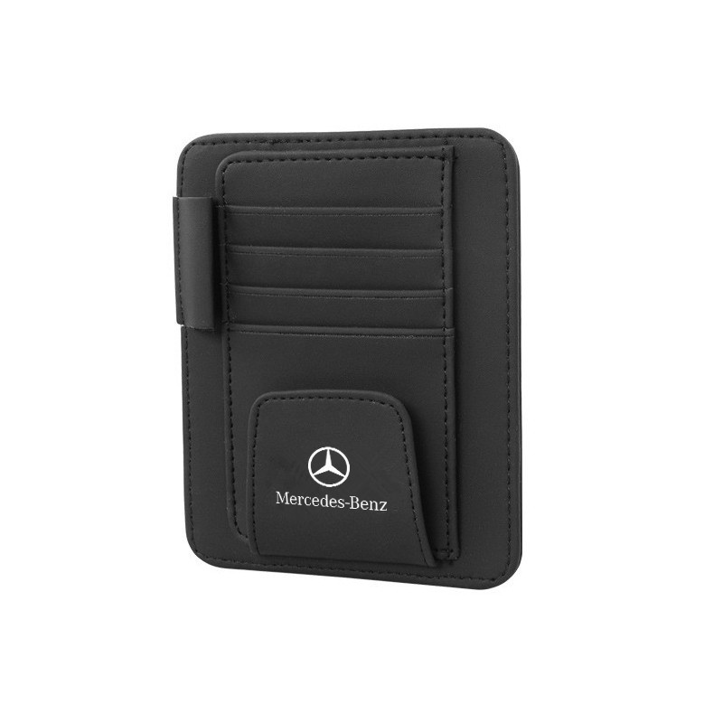 (G-CLUB) Tas Penyimpanan CD / DVD / Kacamata Hitam / Pulpen Bahan Kulit Untuk Sun Visor Mobil Benz W203