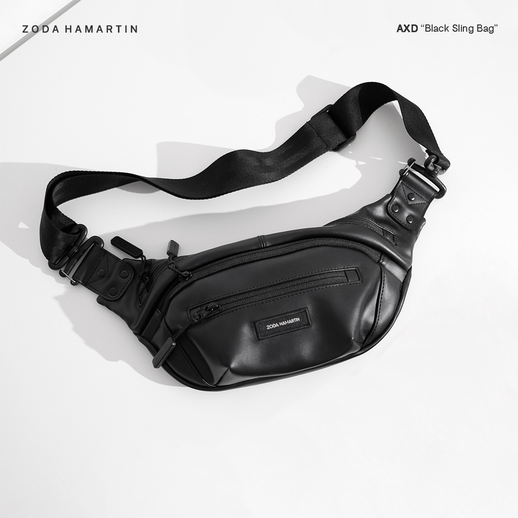 Zoda Hamartin Tas Selempang Pria  AXD "Black Slingbag"