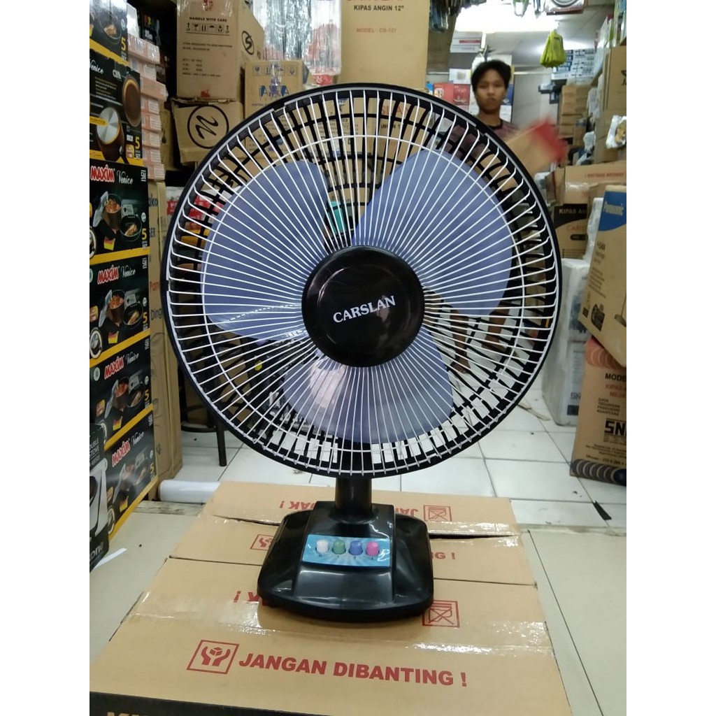 Kipas Angin Meja / Desk Fan 12 Inch Carslan 121 Kipas Angin Meja Bisa Swing Kanan Kiri