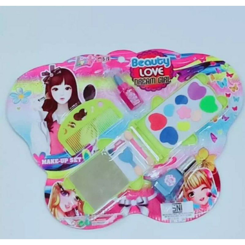 Mainan Anak-Anak Perempuan / Wanita Mainan Anak Make Up Beuty Dandan Love Mainan Edukasi Anak